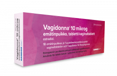 VAGIDONNA 10 mikrog emätinpuikko, tabl 18 fol