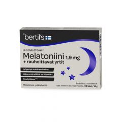 bertils Melatoniini 1,9 mg + rauh. yrtit 30 tabl