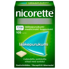 NICORETTE 2 mg lääkepurukumi 105 fol