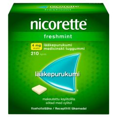 NICORETTE FRESHMINT 4 mg lääkepurukumi 210 fol